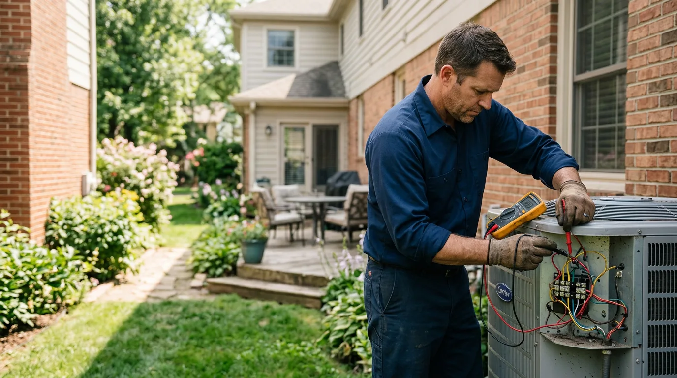 HVAC technician working near North Brookfield, MA